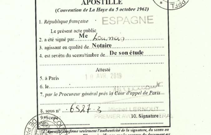 VALIDITÉ DES DOCUMENTS ÉTRANGERS EN ESPAGNE